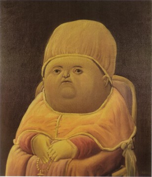 Fernando Botero Painting - Papa León X después de Rafael Fernando Botero